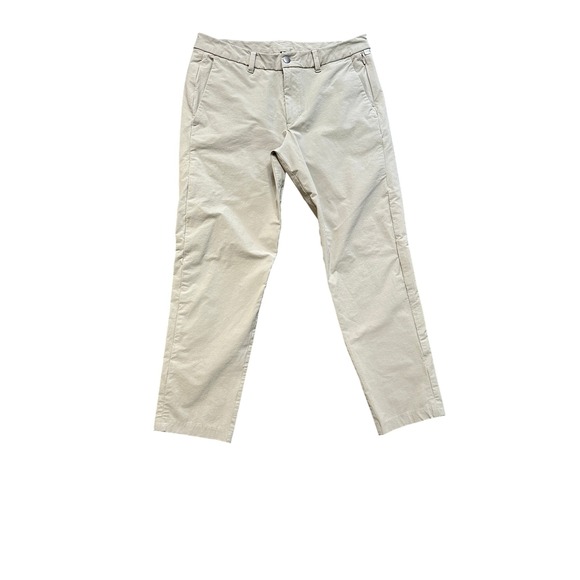 Lululemon Mens Commission Slim Fit Pant Khaki Size 3328 Inseam Casual Office‎